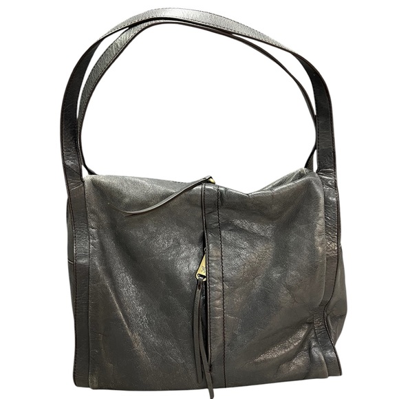 Hobo Leather Shoulder Bag Double Handle Satchel - Picture 1 of 16